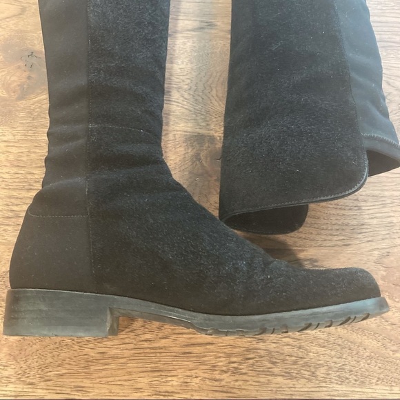 Stuart Weitzman sz 5 black suede OTK tall boots - Picture 13 of 15